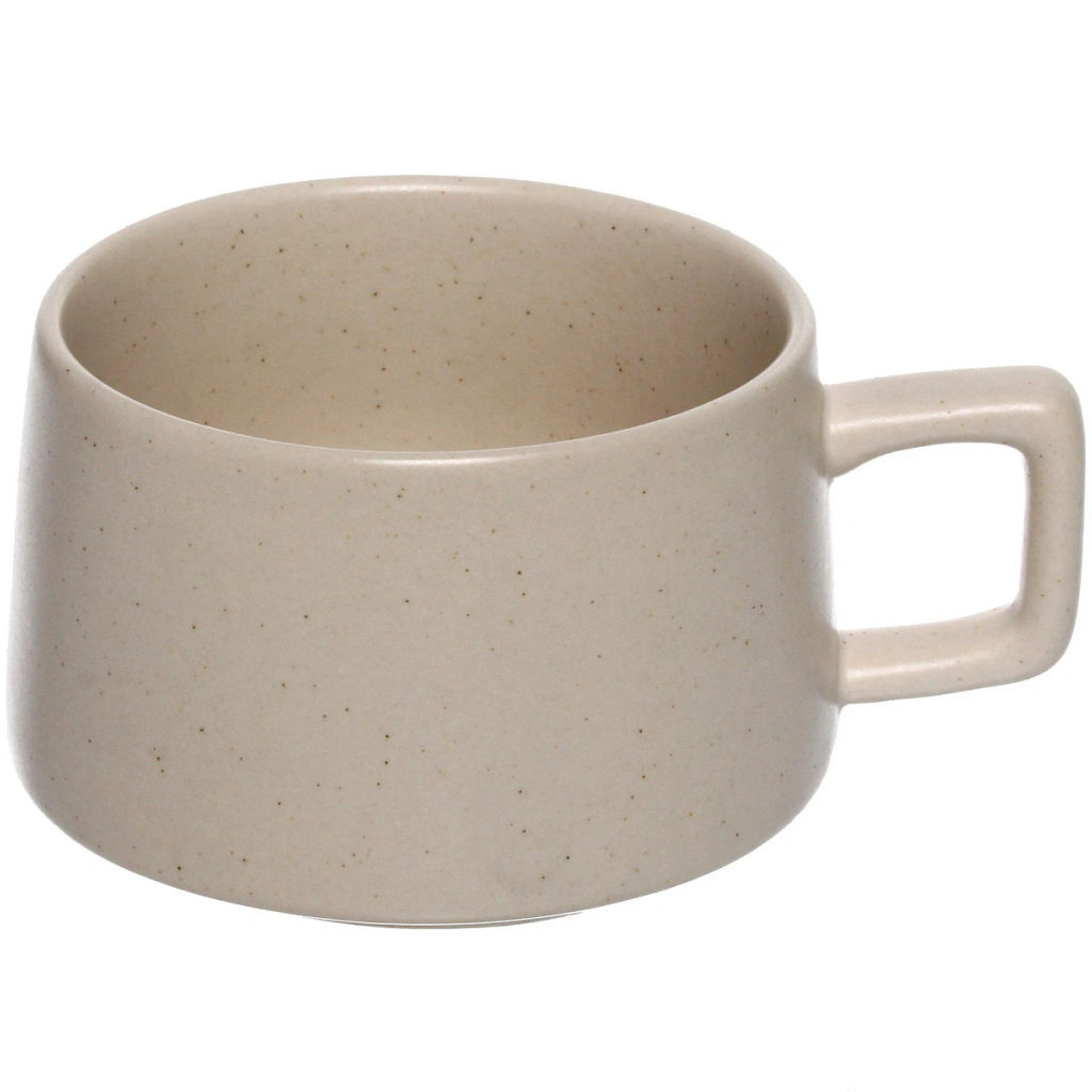 Чайная пара керамическая 250мл "Perfetto", бежевая