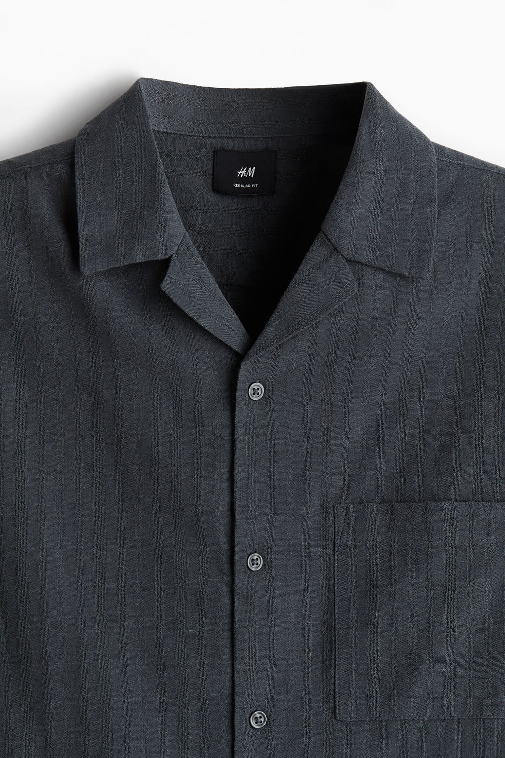 Camisa resort en mezcla de lino Regular Fit - H&m фото 5