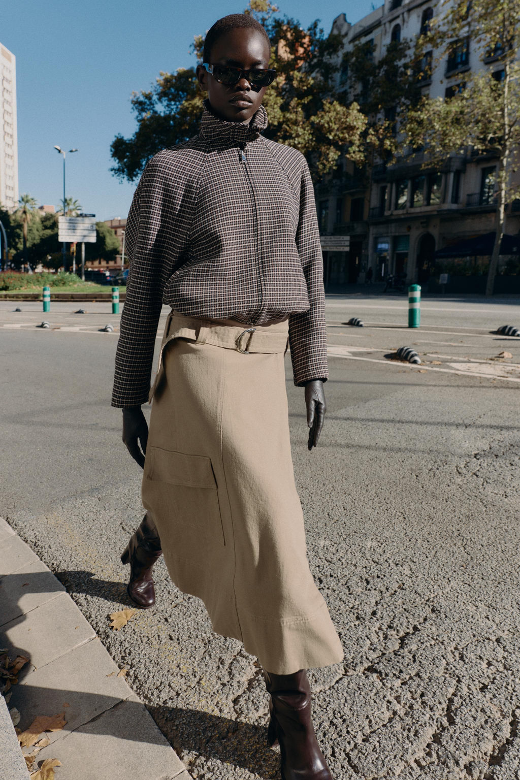 BELTED CARGO MIDI SKIRT - Zara фото 8