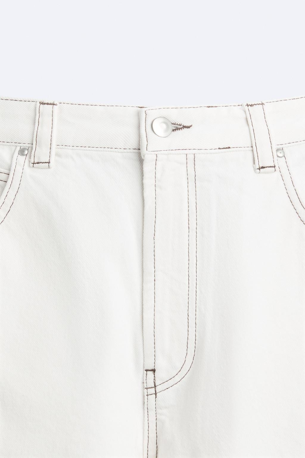 BAGGY JEANS WITH TOPSTITCHING - Zara фото 8