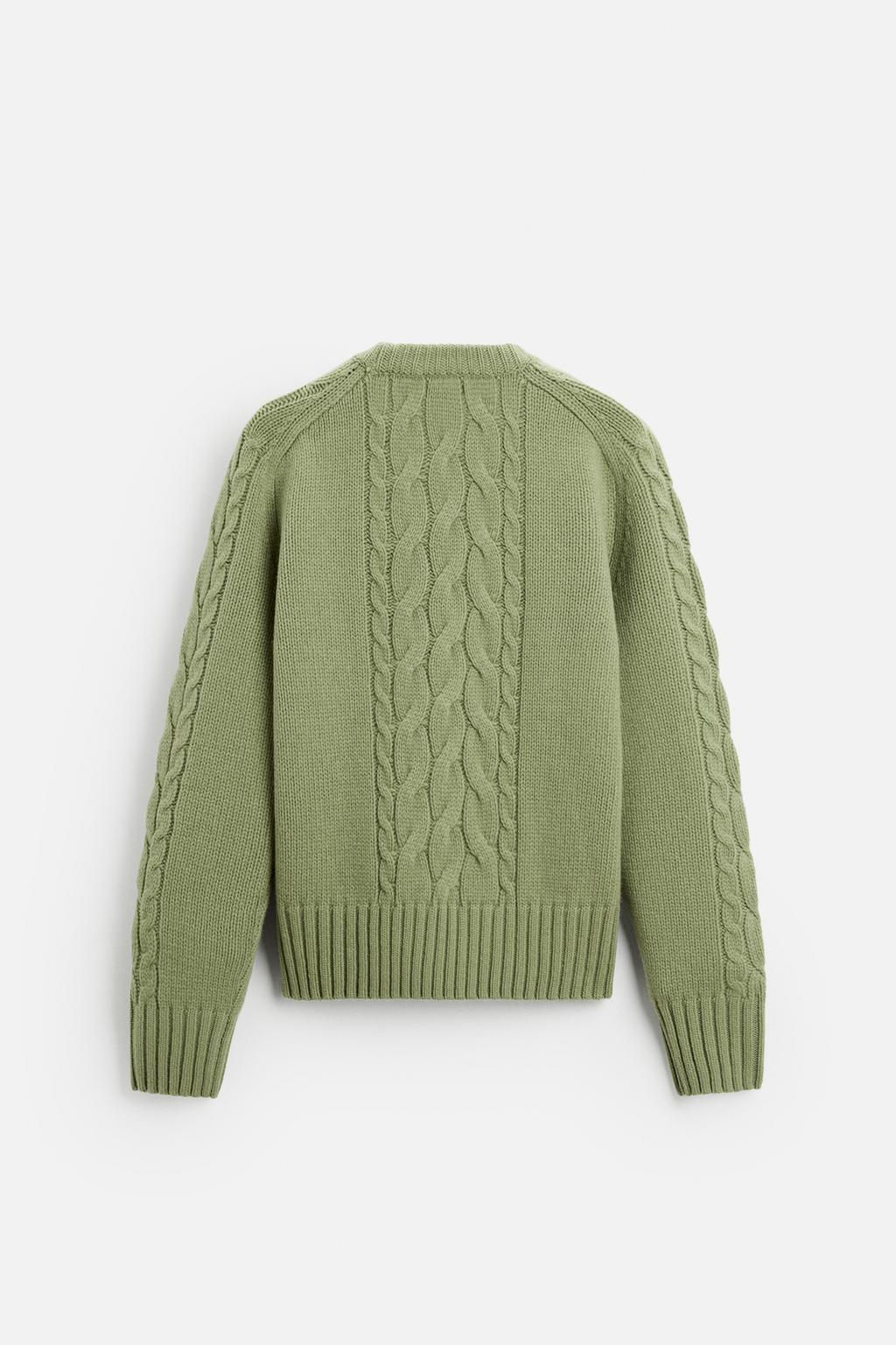 TEXTURED CABLE-KNIT SWEATER - Zara фото 8