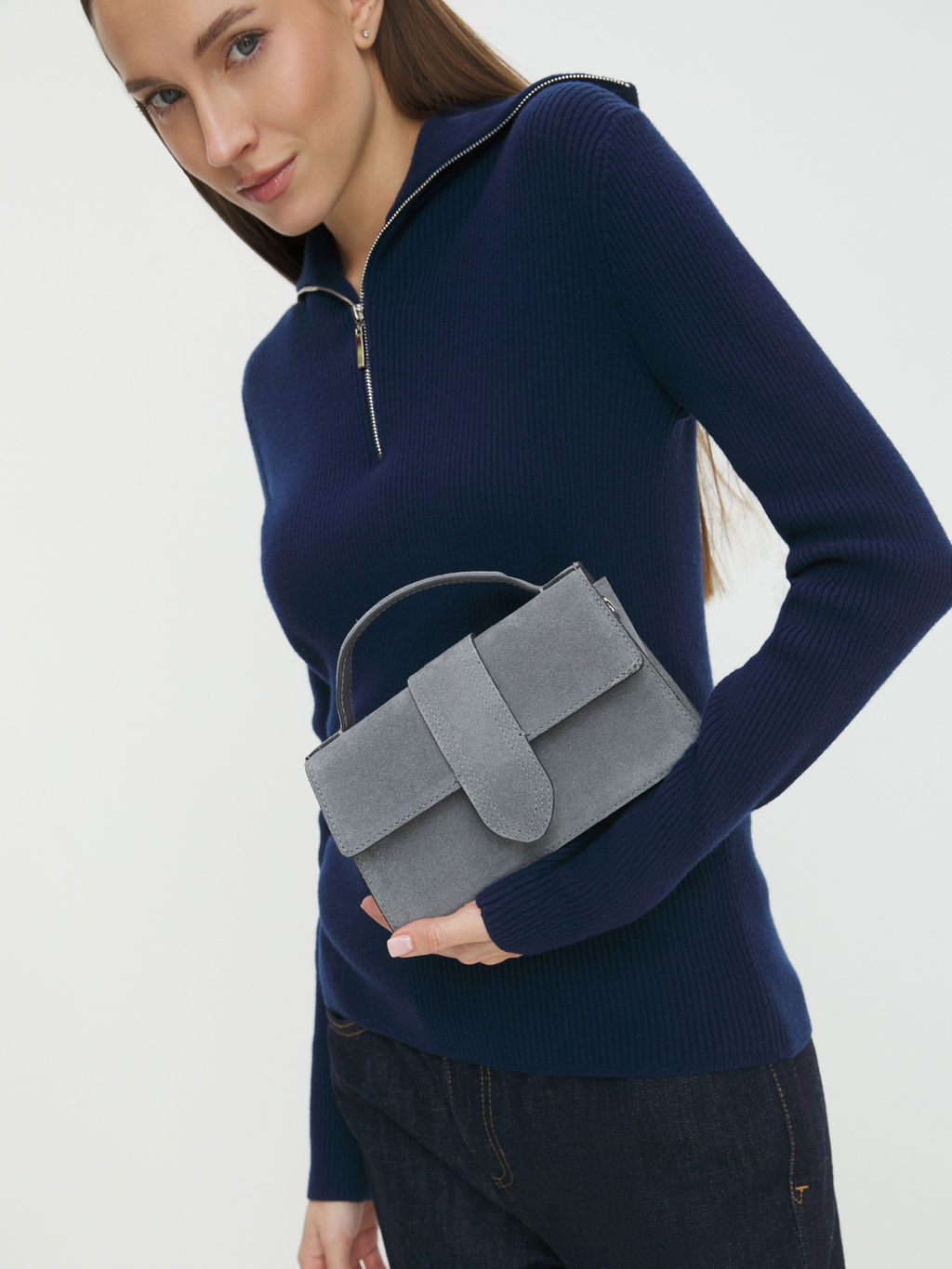 Женская сумка с ручками TENDANCE Артикул 4248174, серый  фото 4