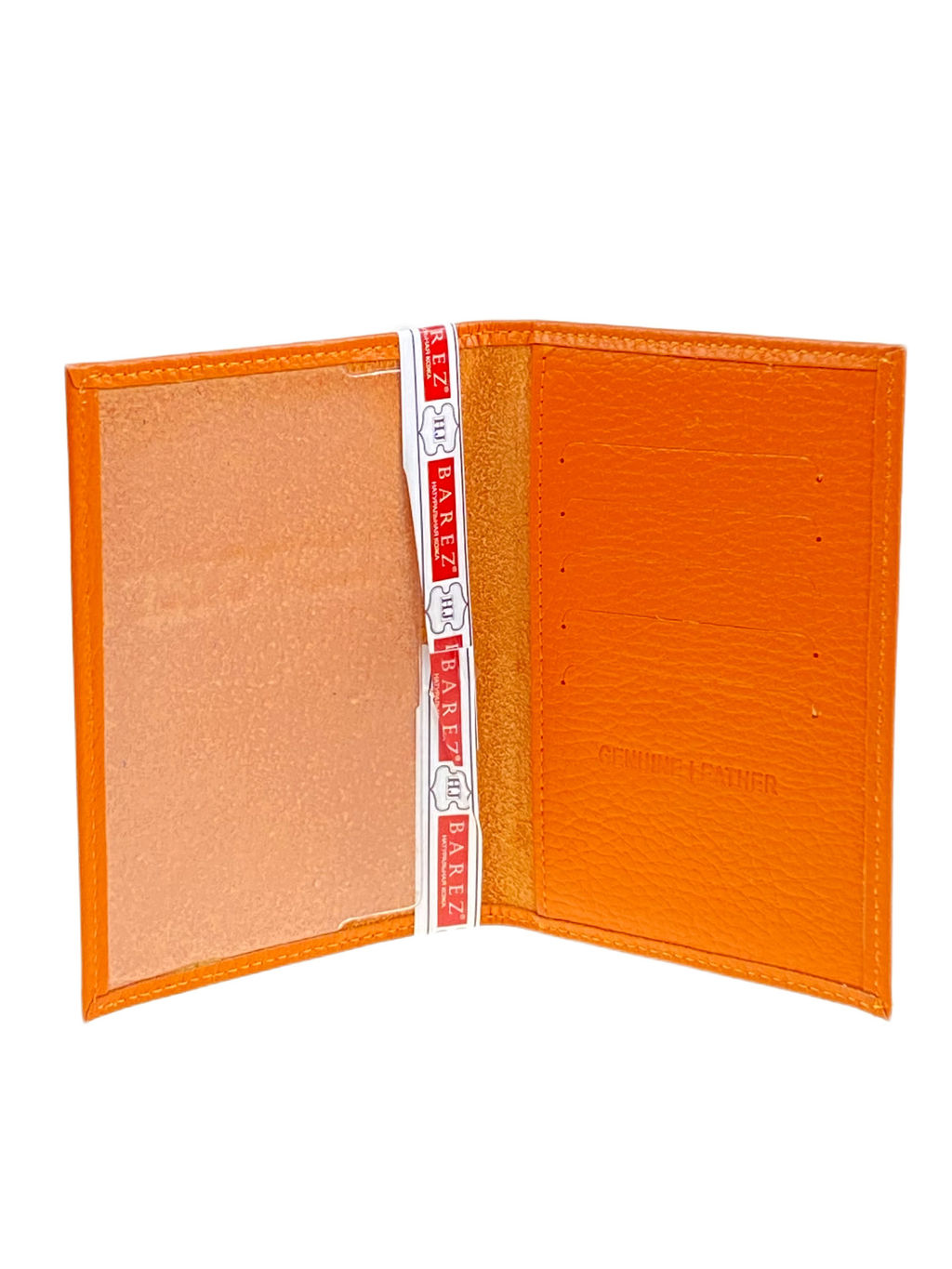 Обложка на паспорта из натуральной кожи, цвет оранжевый - Greta фото 2