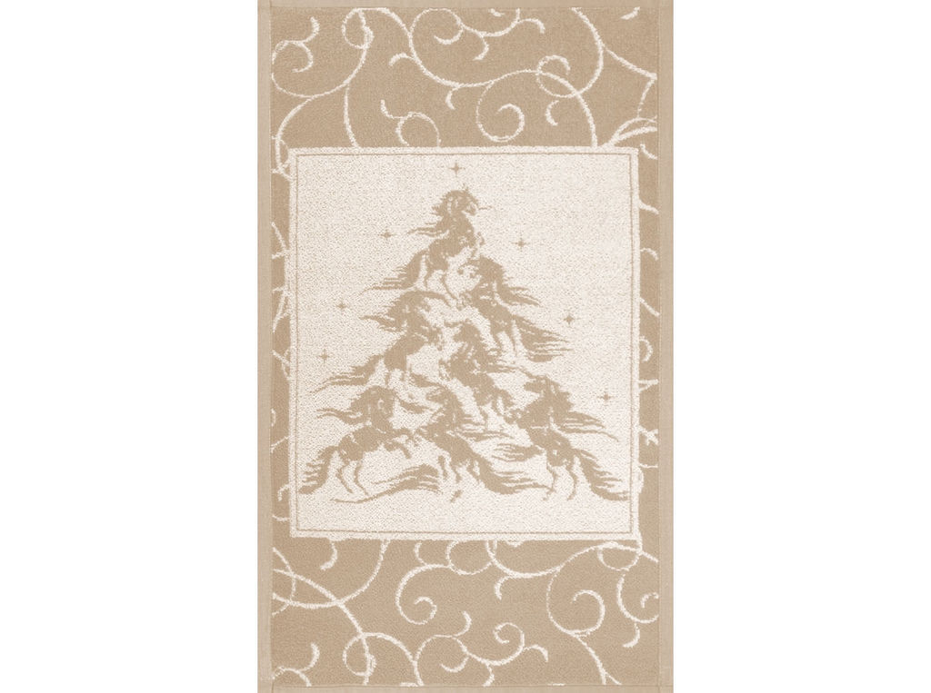 Полотенце махровое 6с104.511ж2 Лошадиная елка(лен3) 67х40см