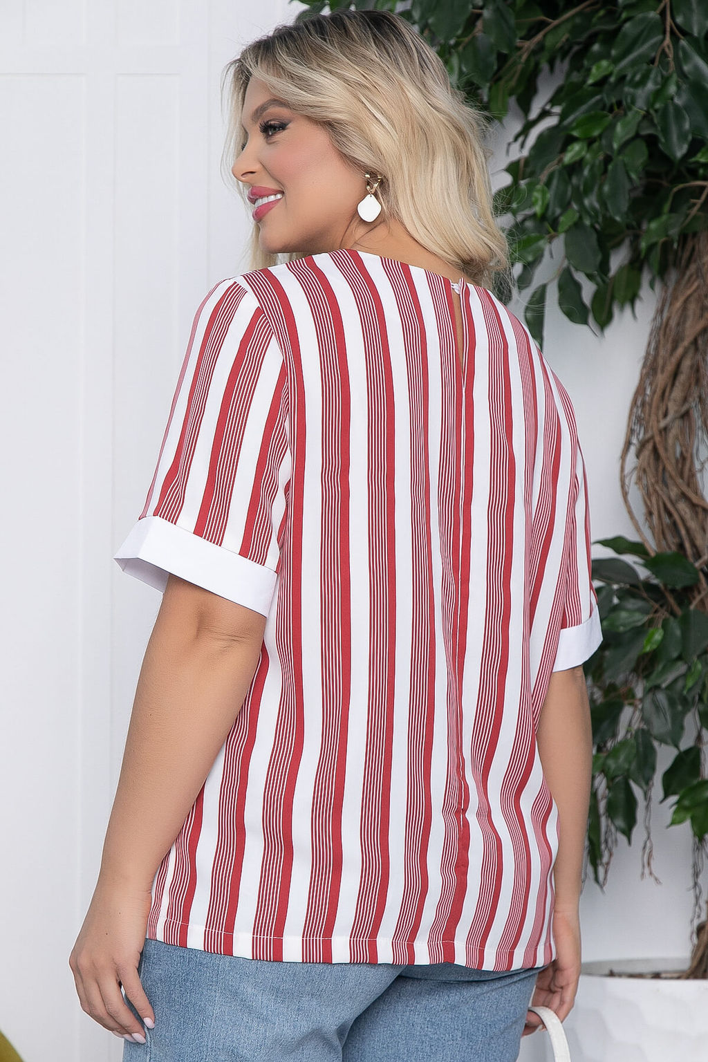 Блуза Латея (красно-белая) Б10577 - Lt collection фото 2