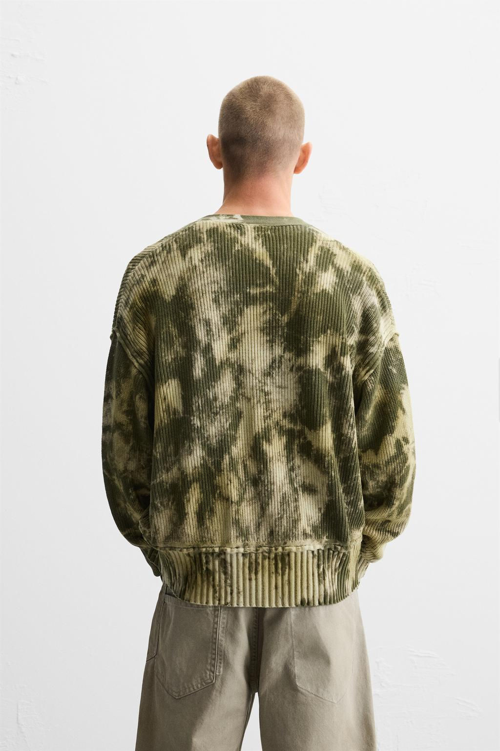 TIE-DYE PRINT CARDIGAN - Zara фото 3