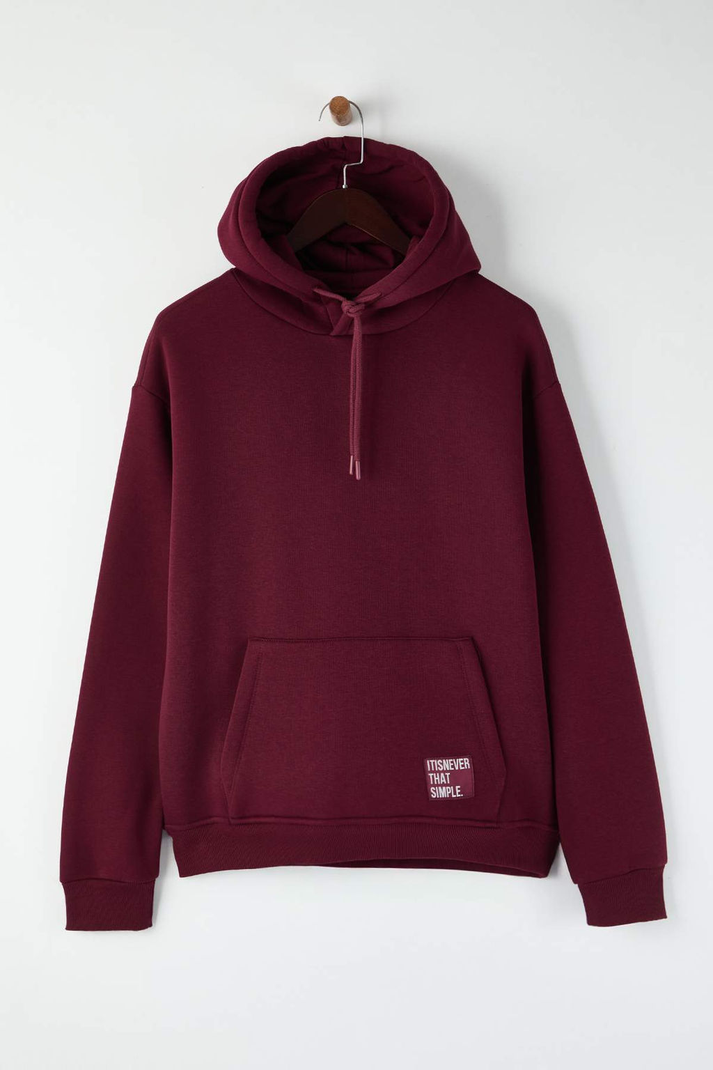 TRENDYOL MAN Beyaz Oversize/Genis Kesim Kapusonlu Etiketli Ici Polar/S?cak Tutan Sweatshirt TMNAW21SW2005 - Trendyolmilla фото 78