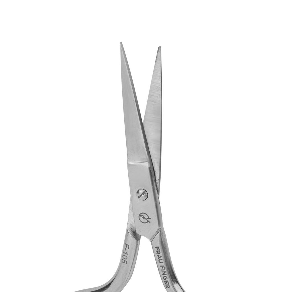Frau Finger Ножницы маникюрные для ногтей прямые / Classic FS-105SP, глянцевые, ручная заточка, 9 см