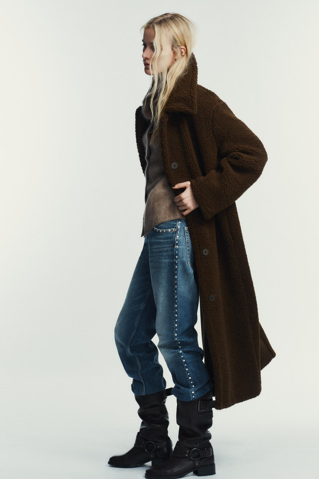 FAUX SHEARLING COAT - Zara фото 15