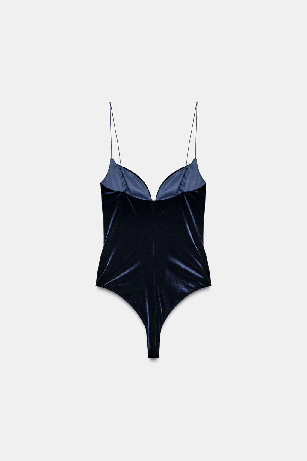 STRAPPY VELVET BODYSUIT - Zara фото 7