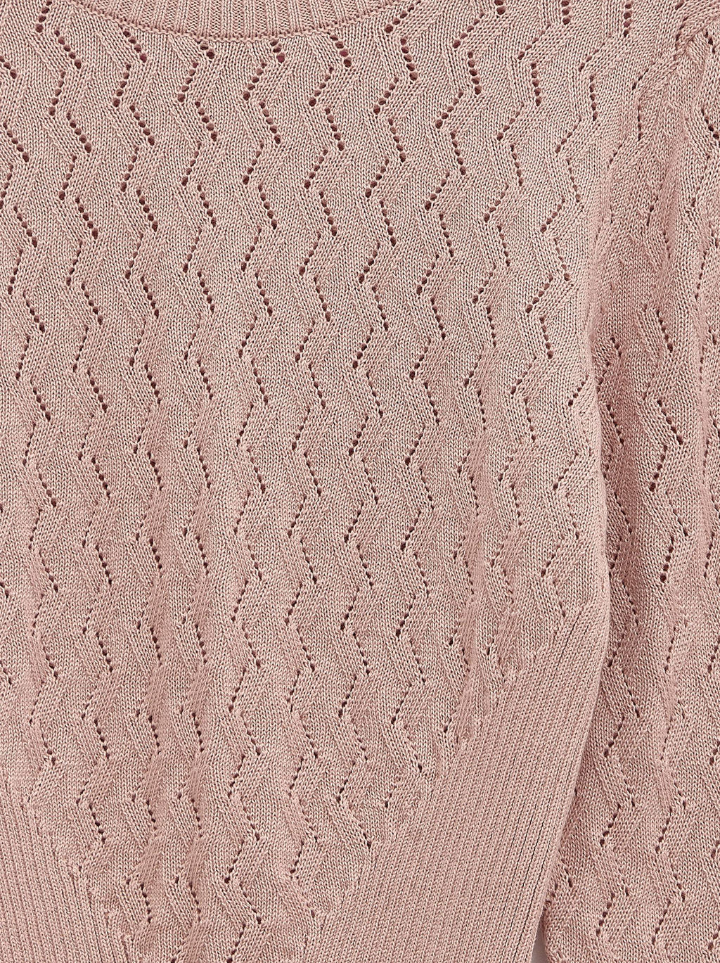 CONTE LDK 284 Джемпер с ажурным узором из пряжи с хлопком pink clay