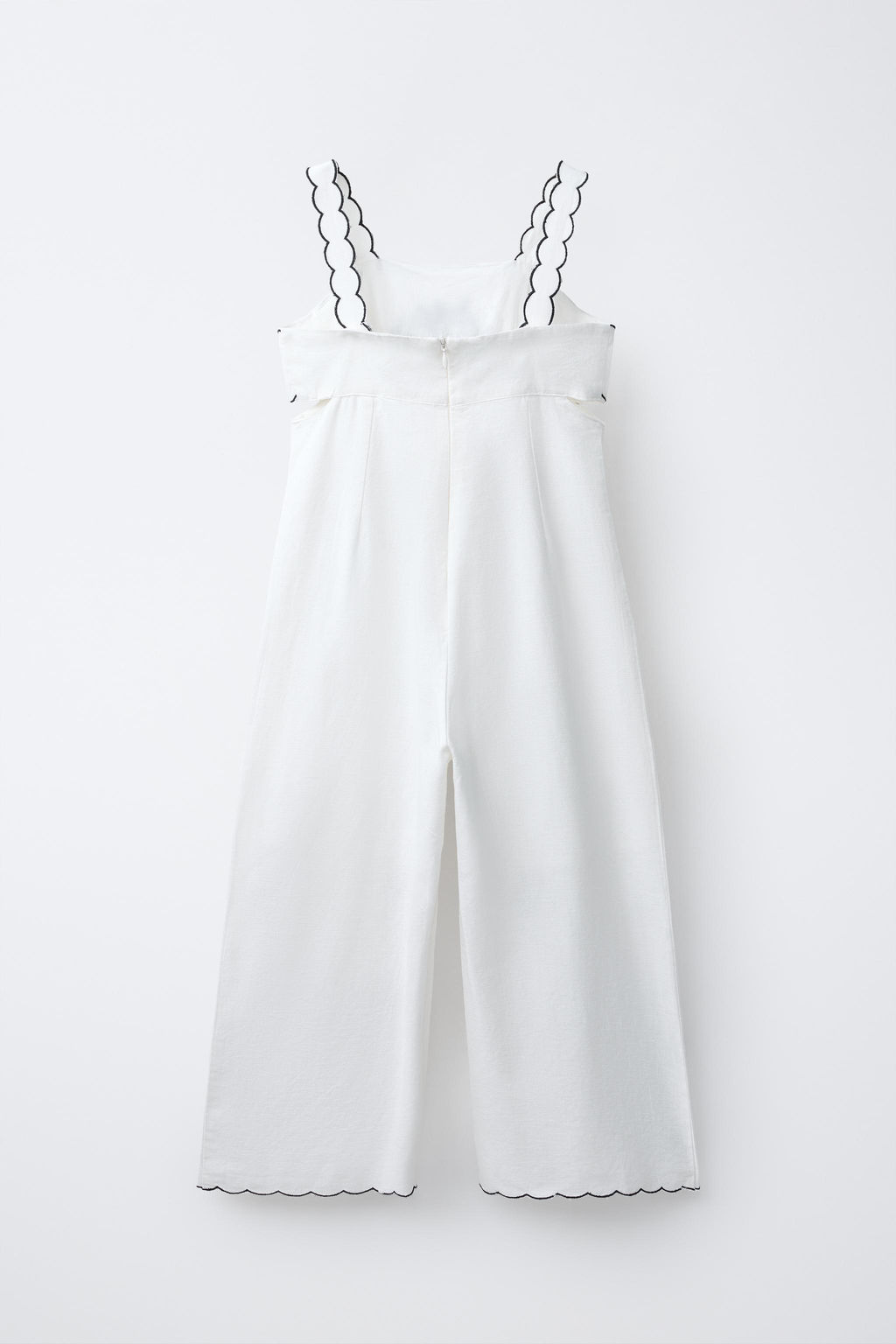 MONO LARGO BORDADO CUT OUT CON ALGOD?N Y LINO / Crudo / Negro - Zara фото 4