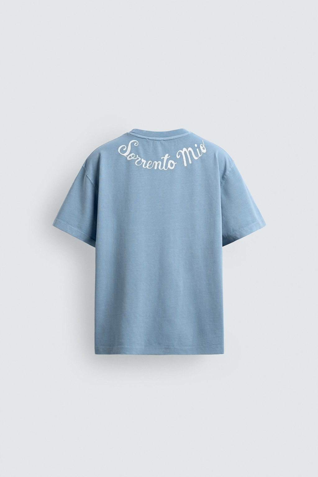 CAMISETA TEXTO SORRENTO / Azul claro - Zara фото 8