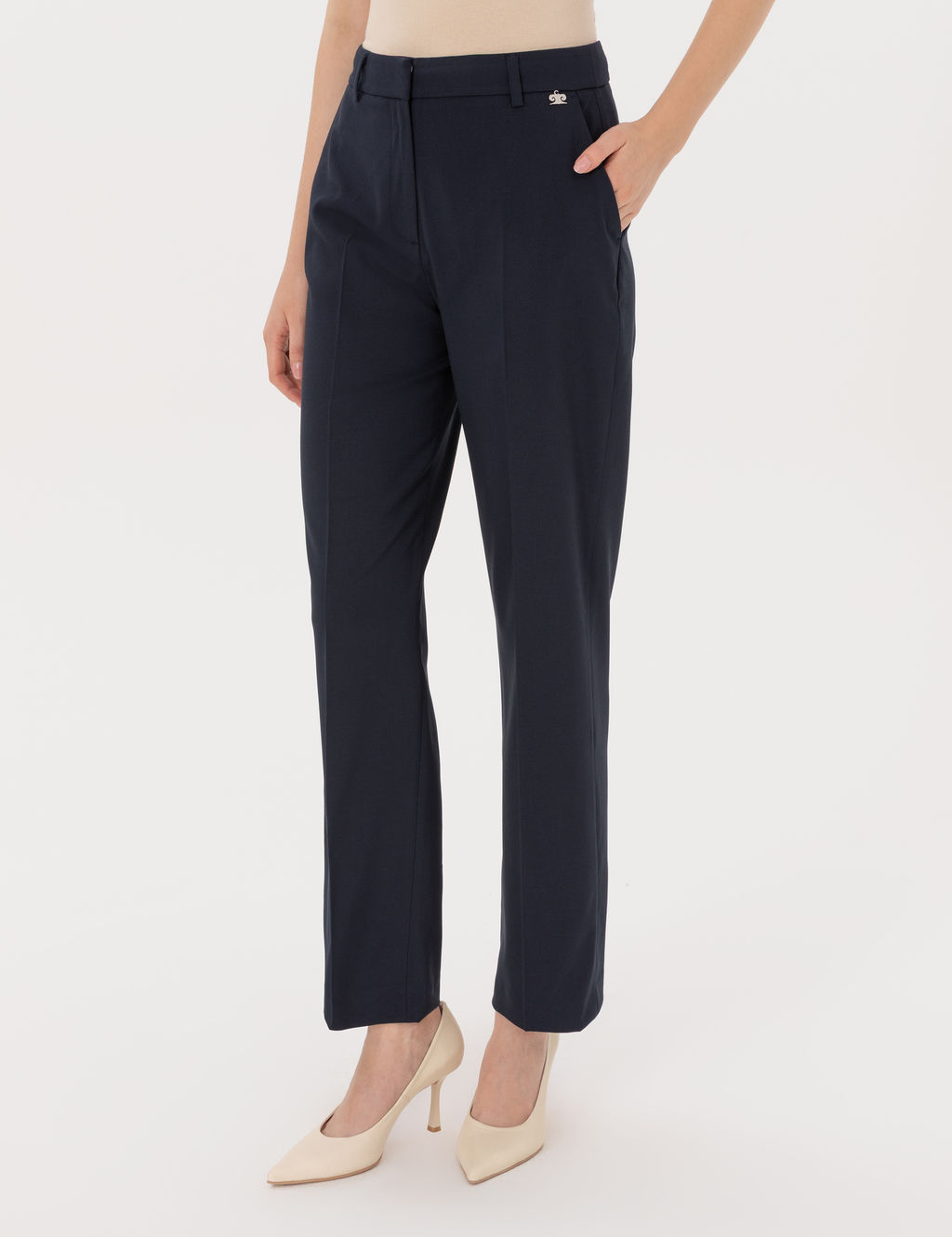 Lacivert Straight Fit Kuma_ Pantolon