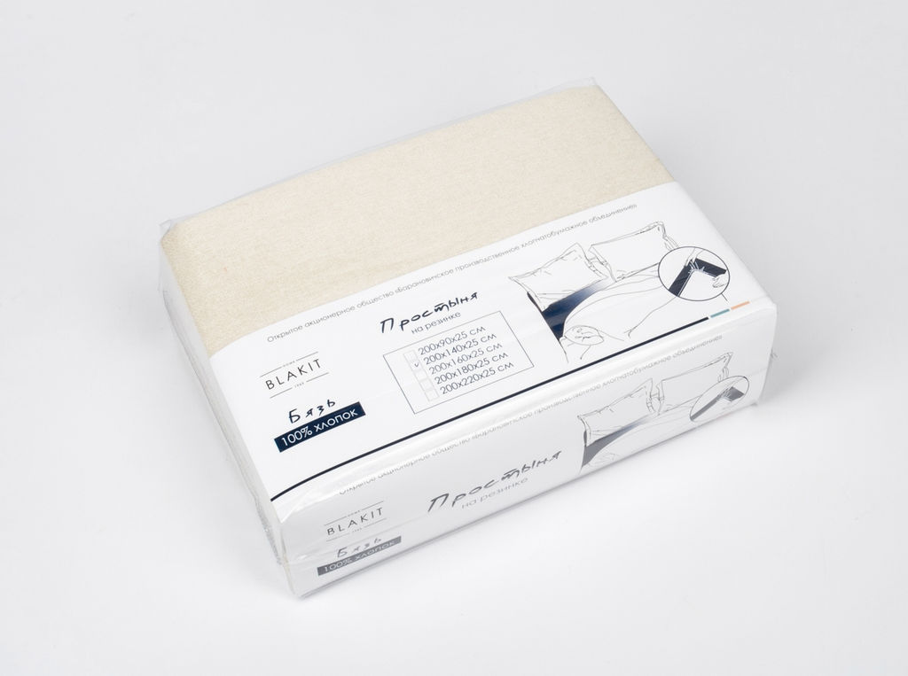 Простыня на резинке 2994/0-БЧ 200*180*25 рис. 592641 цв. белый