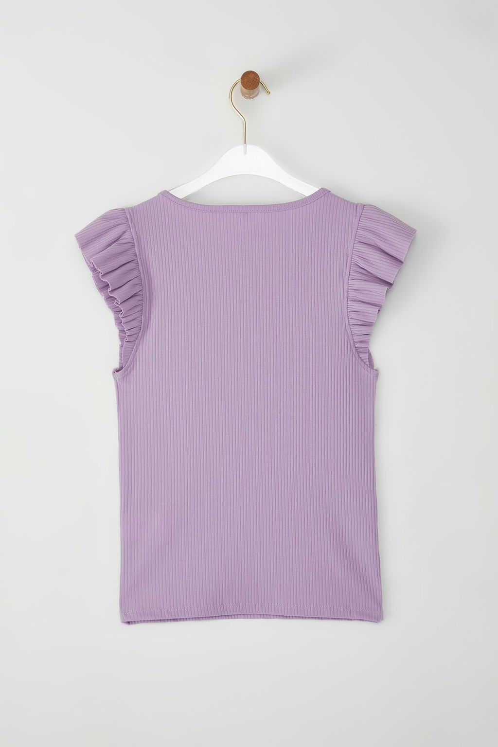 Lila Fitted/Vucuda Oturan F?rf?rl? Orme Bluz TWOSS25BZ00215