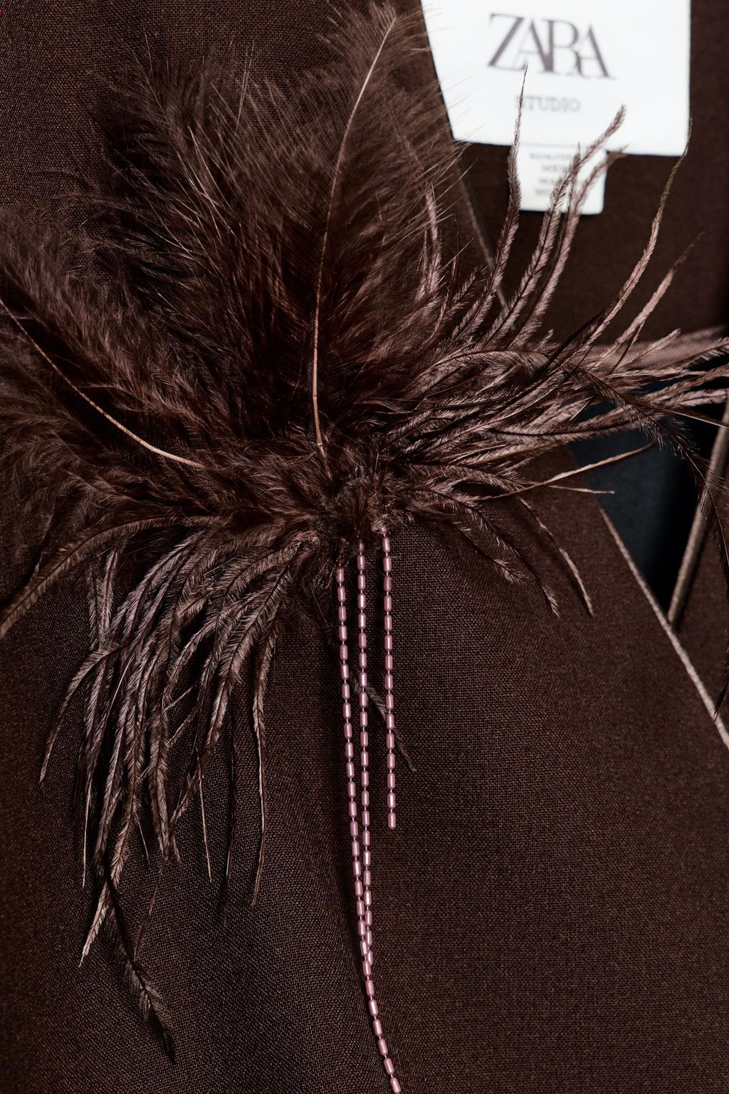 LIMITED EDITION DRAPED FEATHER SHIRT - Zara фото 7