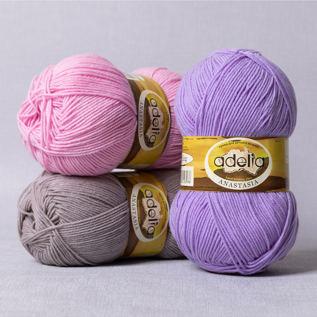 Пряжа ADELIA ANASTASIA 100% акрил 5 шт. х 100 г 330 м 10 м
