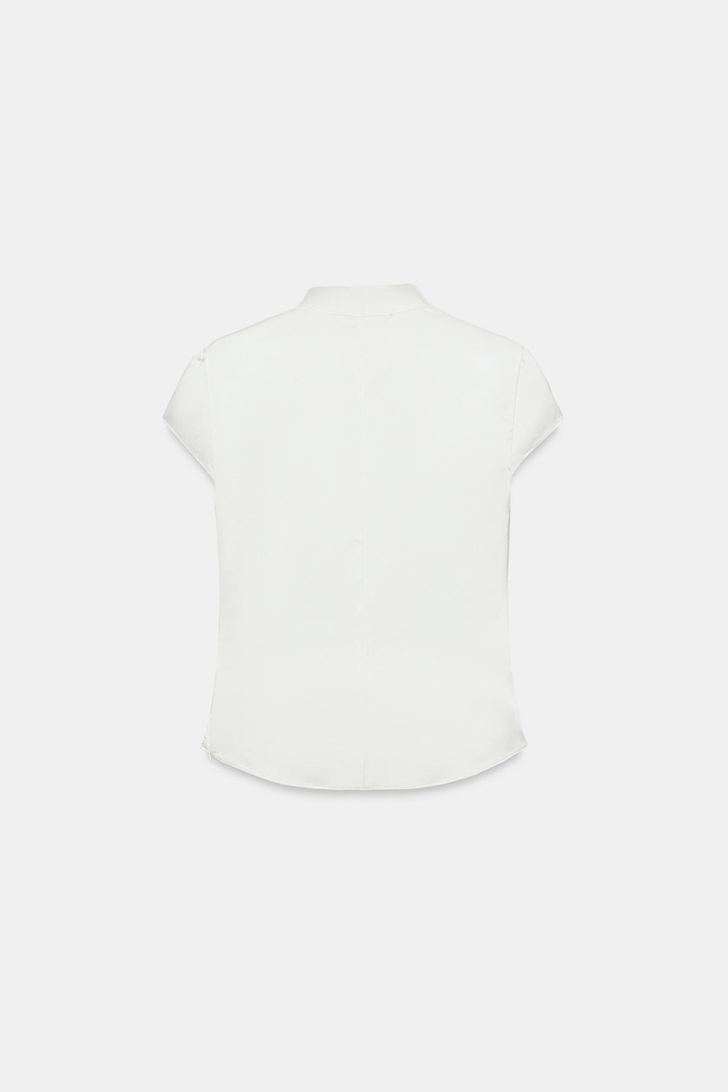 TOP SATINADO BOTONES LATERALES / Blanco roto - Zara фото 6