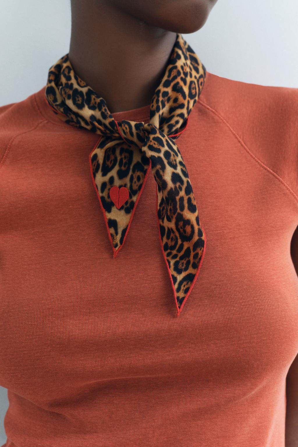 ANIMAL PRINT EMBROIDERED BANDANA - Zara фото 2