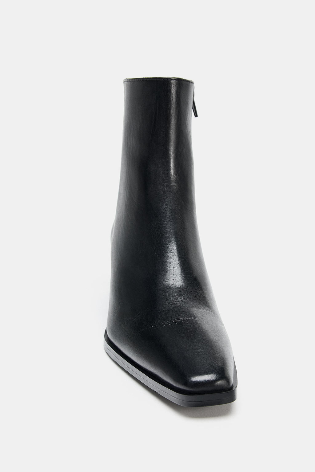 WIDE LEATHER ANKLE BOOTS - Zara фото 5
