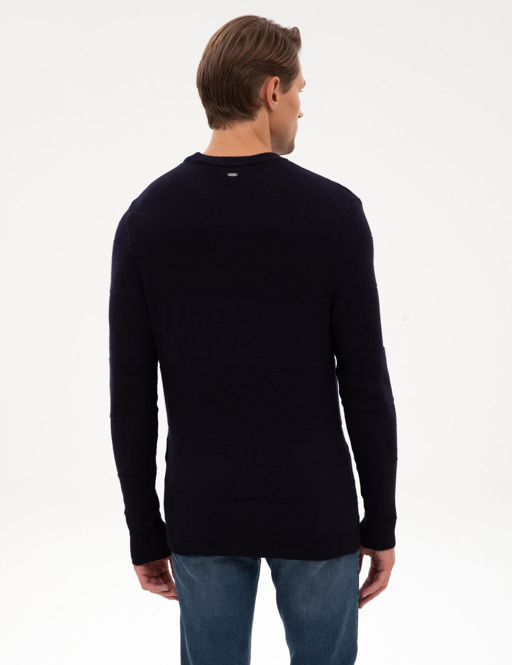 Lacivert Slim Fit Bisiklet Yaka Triko Kazak - Pierre cardin фото 5