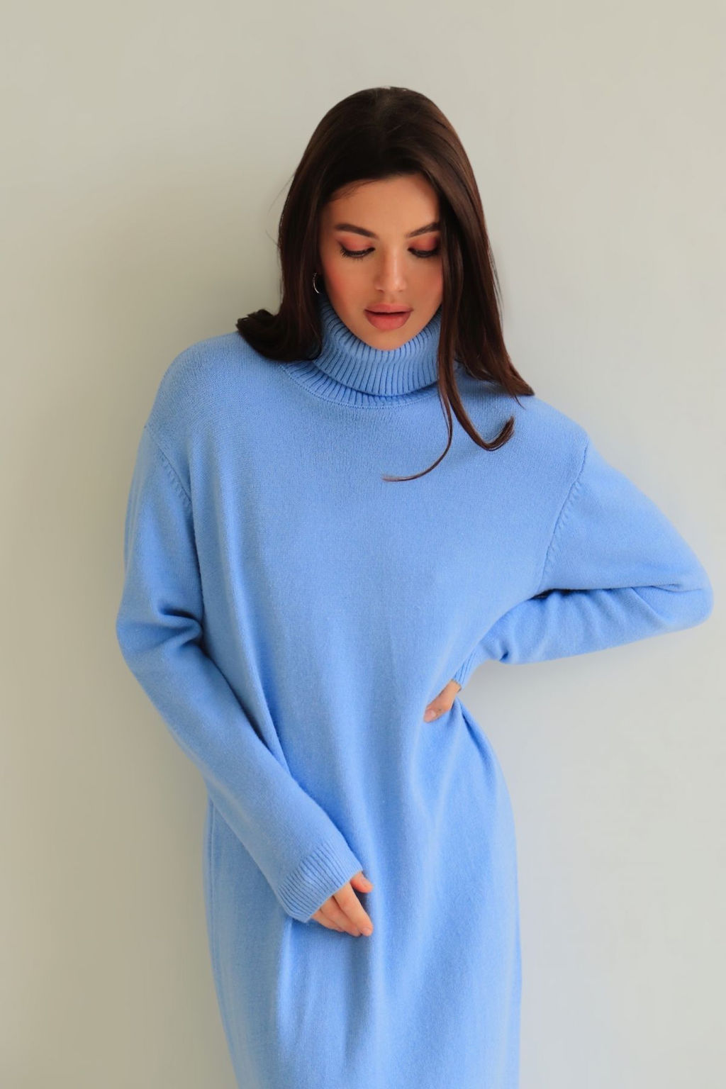 Martichelli Уценка Платье вязаное голубое  фото 2