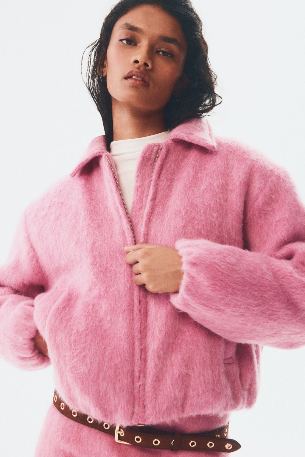 Chaqueta bomber en mezcla de lana - H&m фото 4