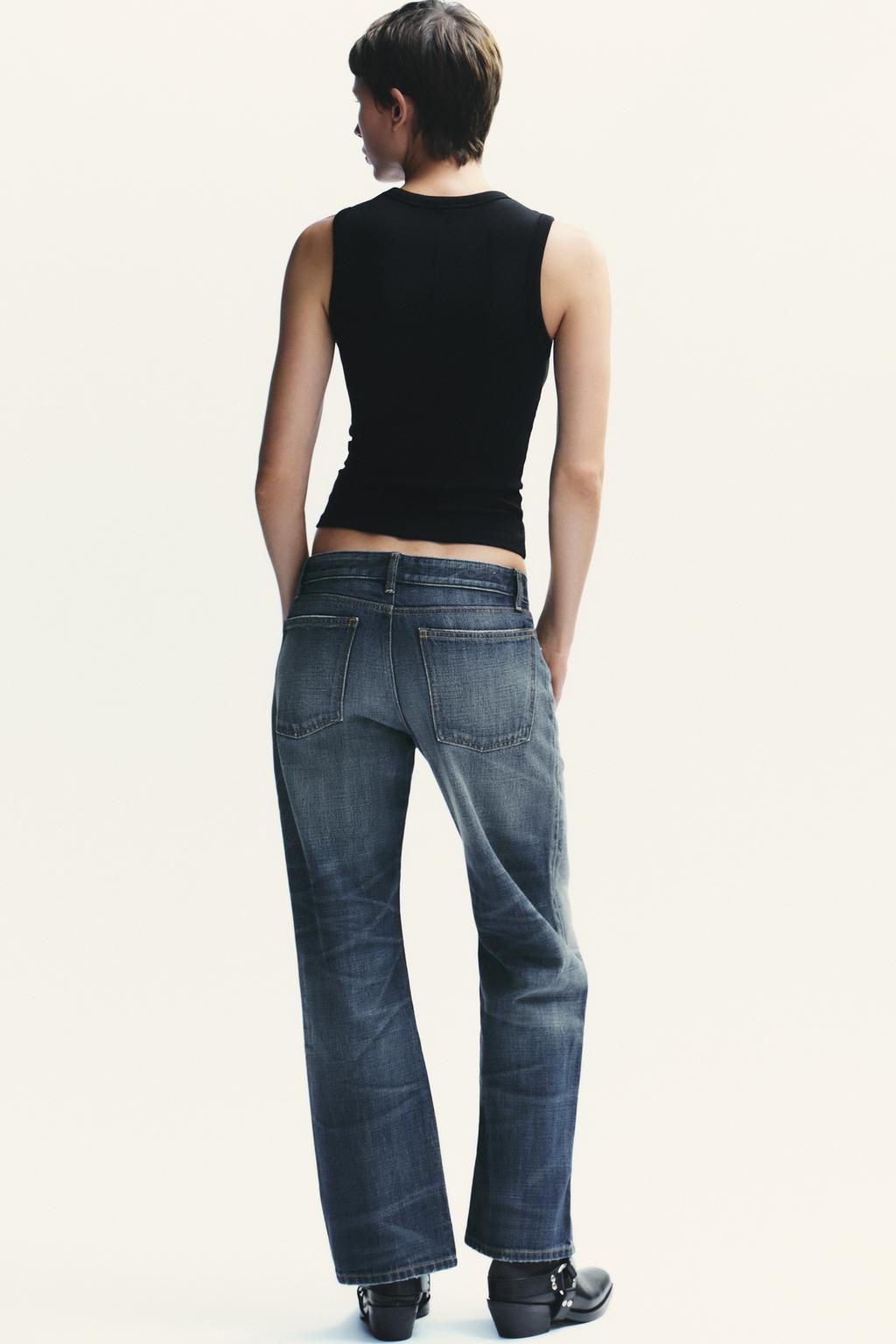 TRF STRAIGHT CROP MID-WAIST JEANS - Zara фото 6