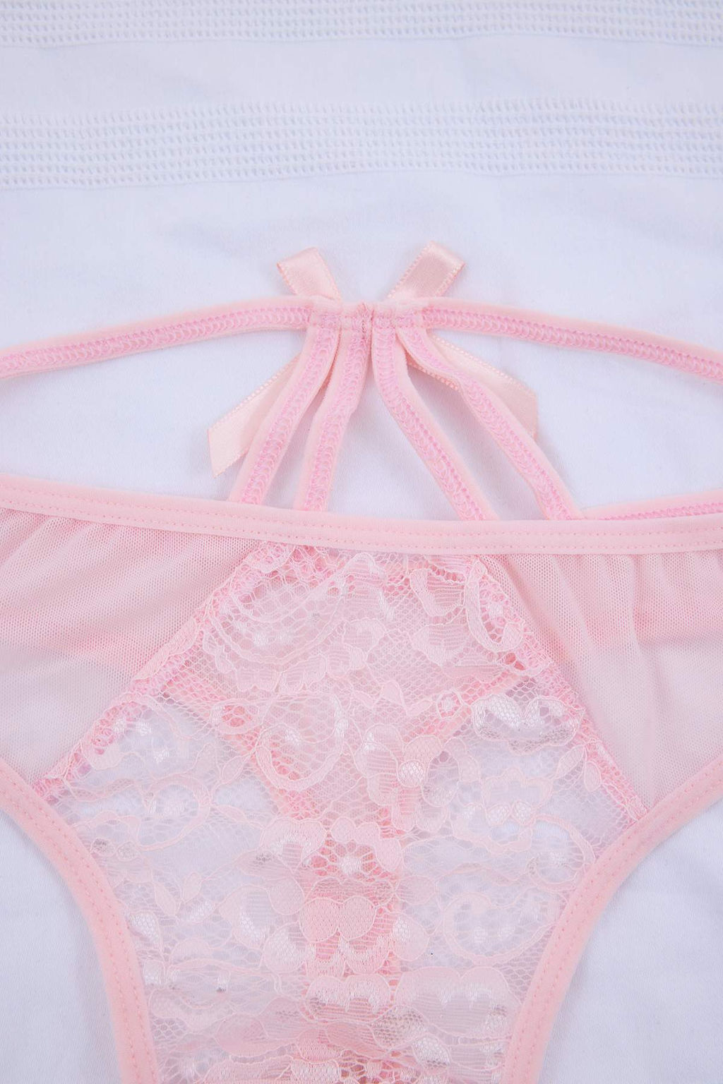 TRENDYOLMILLA Siyah Dantelli Tul ve Fiyonk Detayl? Tanga Orme Kulot THMSS24KU00037  фото 12