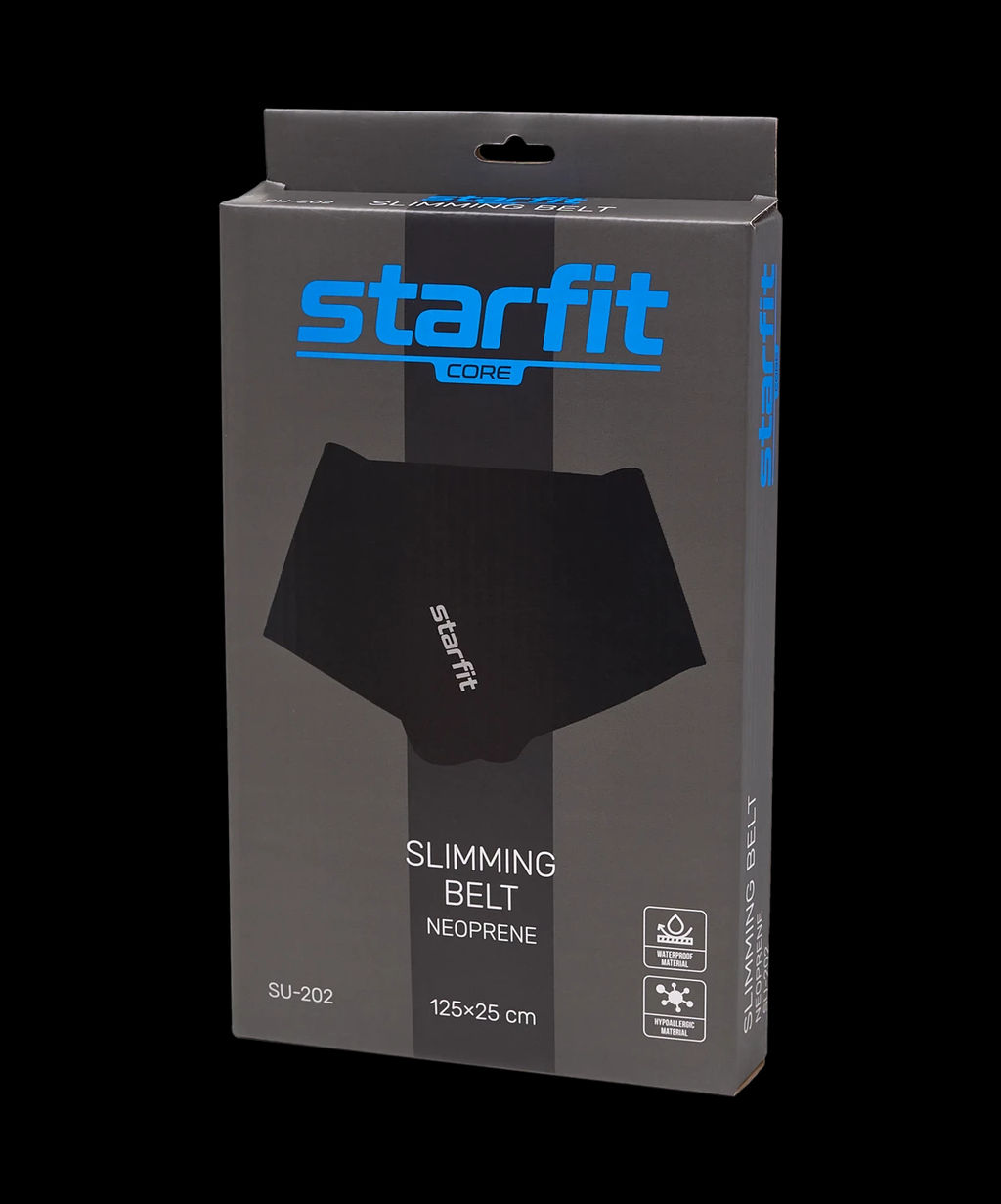 Пояс для похудения STARFIT SU-202 неопреновый, 125x25см, черный  фото 4
