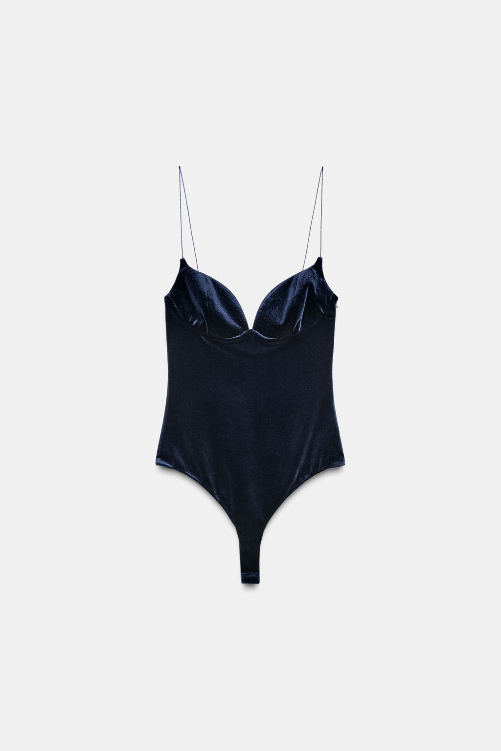 STRAPPY VELVET BODYSUIT - Zara фото 6