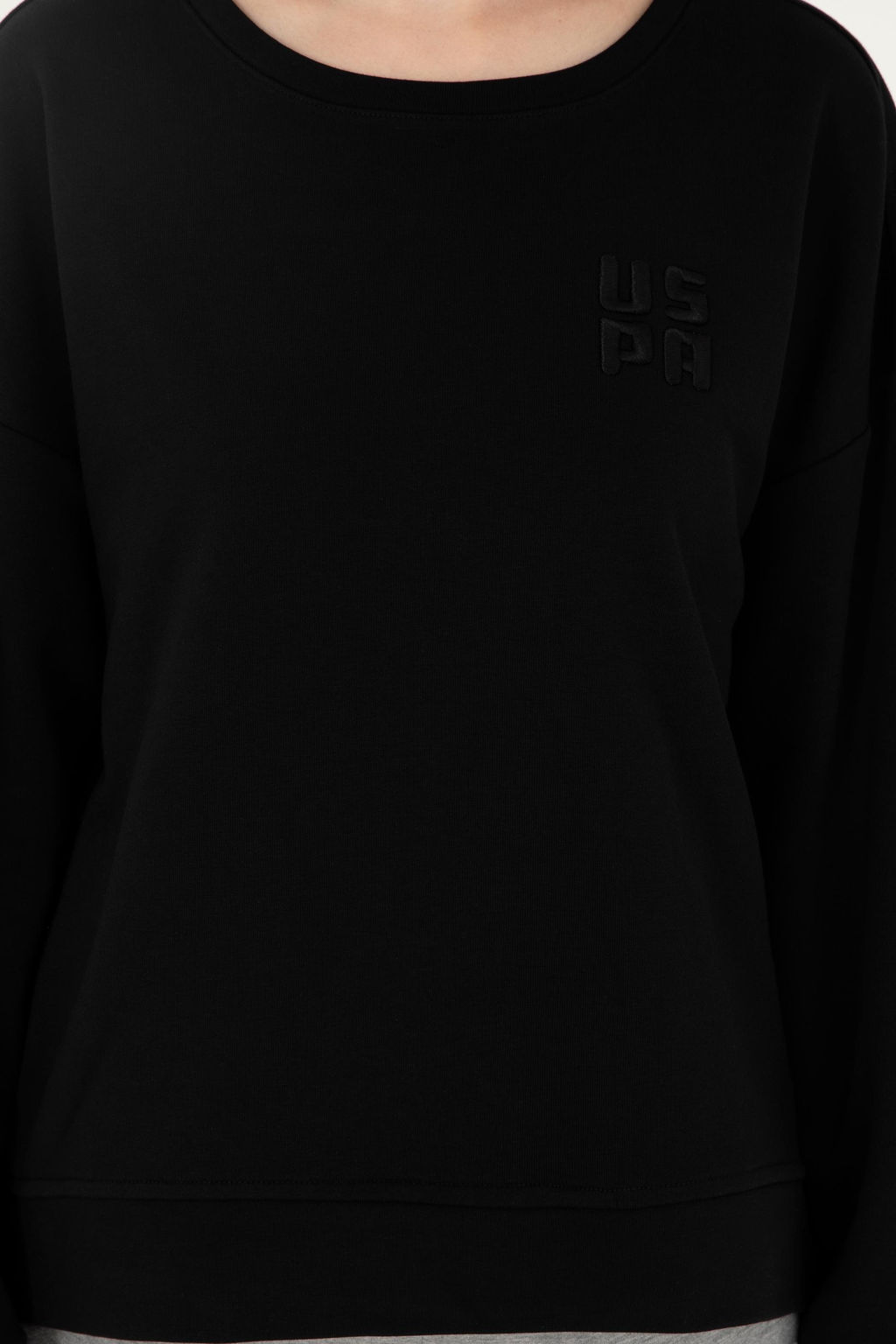Женский черный базовый свитшот Неожиданная скидка в корзине - U.s. polo assn фото 6