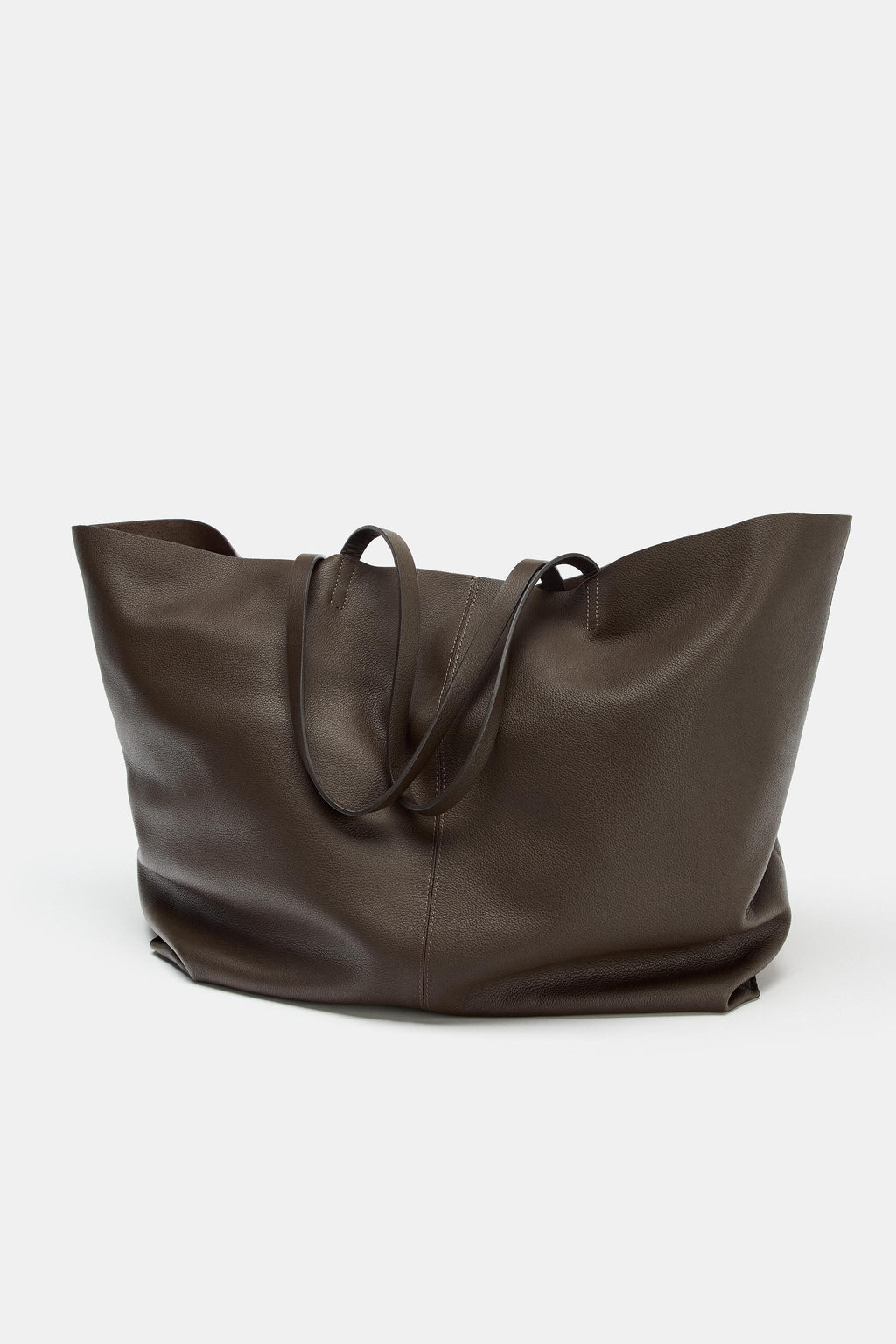 LEATHER MAXI TOTE BAG - Zara фото 2