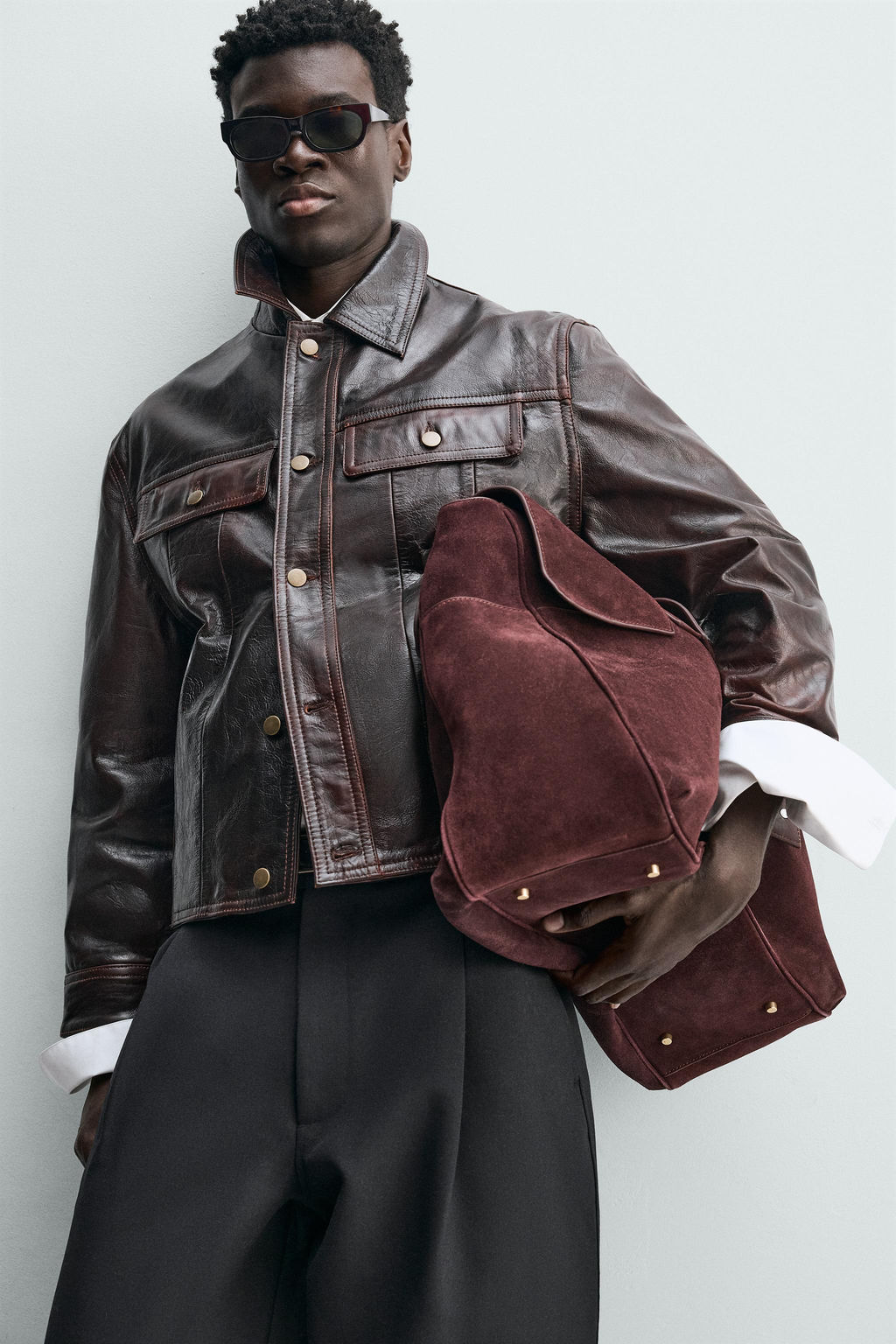 WASHED LEATHER JACKET - Zara фото 12