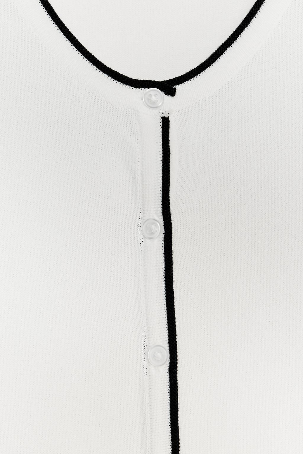KNIT JACKET WITH PIPED SEAMS - Zara фото 10