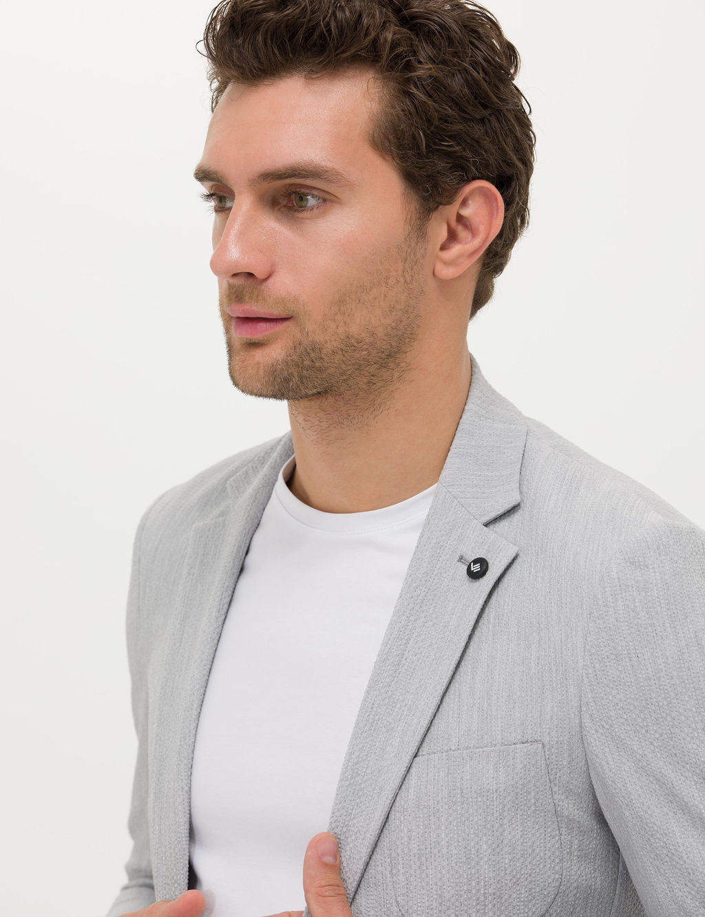 A__k Gri Ekstra Slim Fit Ceket