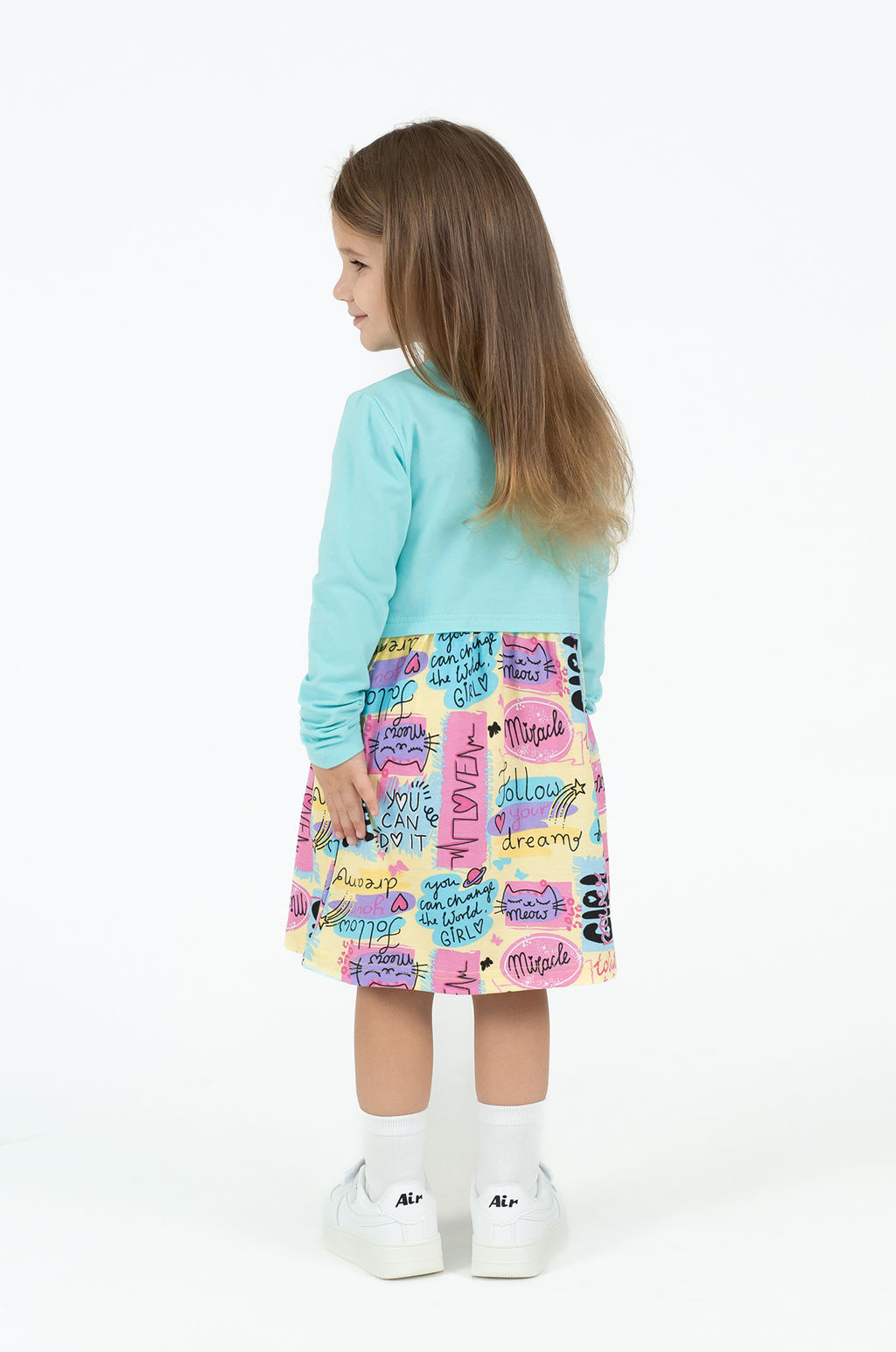 Платье детское бирюзовое болеро ПЛ-719 (86-92)