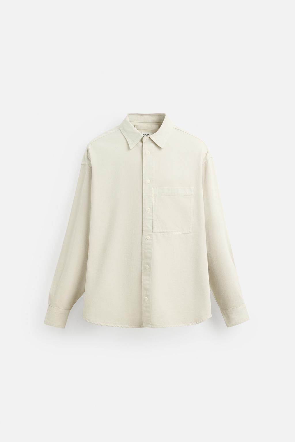 DENIM SHIRT WITH POCKET - Zara фото 7