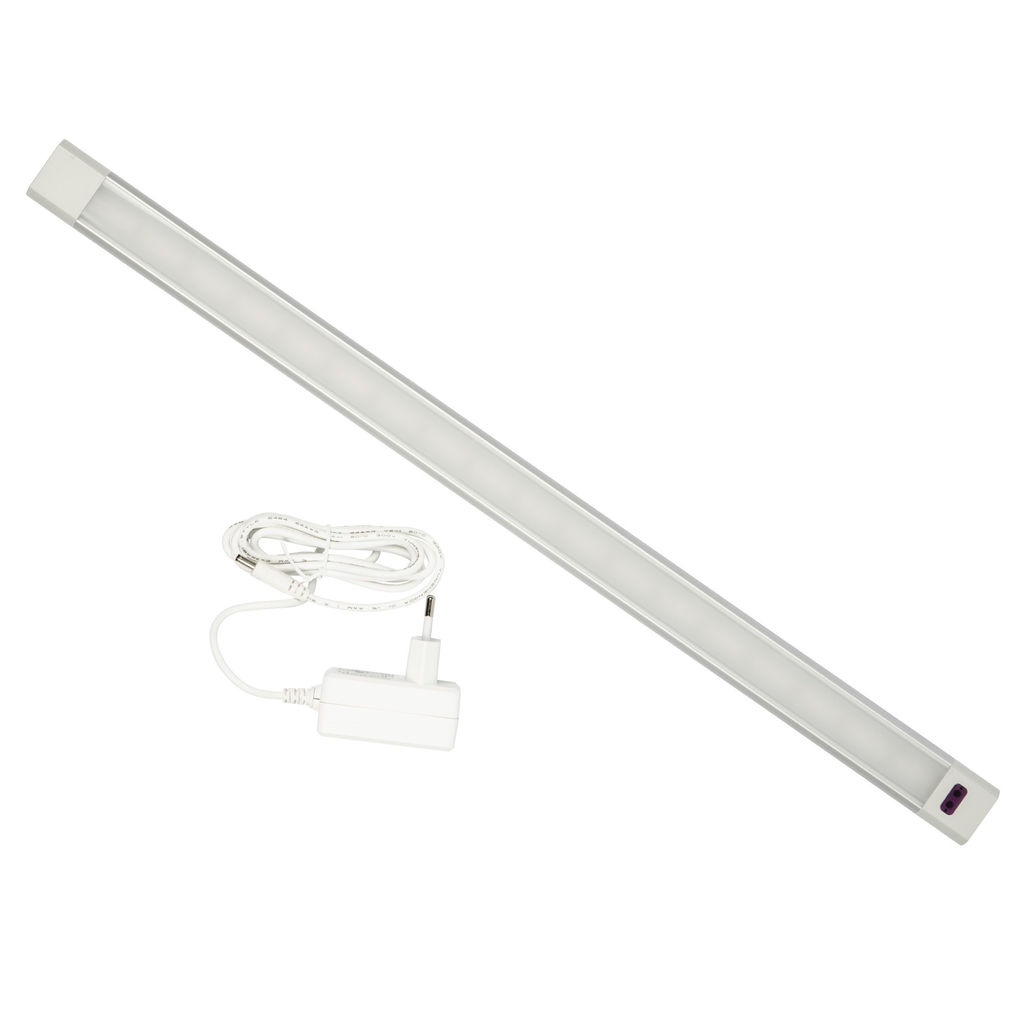 ULI-F47-8W/4500K/DIM SENSOR IP20 SILVER Светильник светодиодный для мебели. 500*30*11,5мм. 600Lm. ТМ Uniel