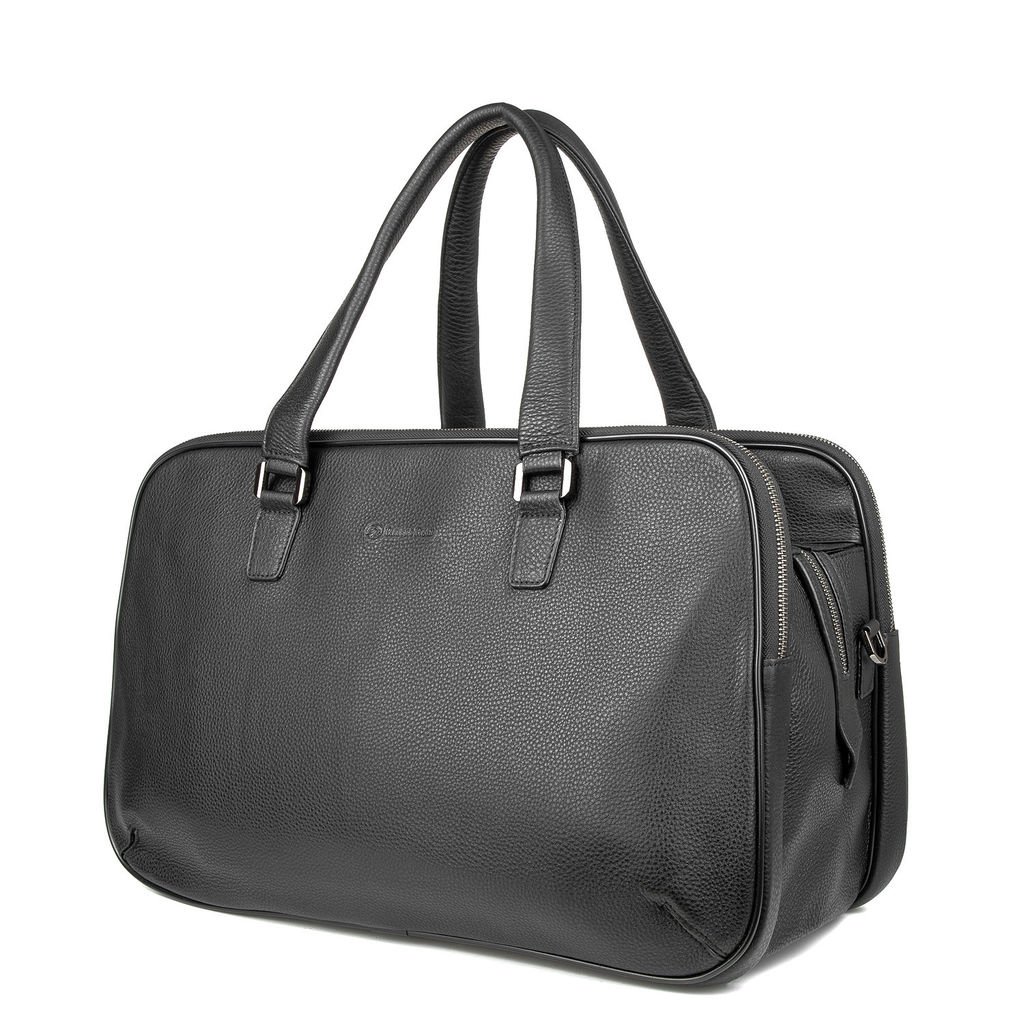 2897-41 black, Мужская кожаная дорожная сумка, Barcelo Biagi