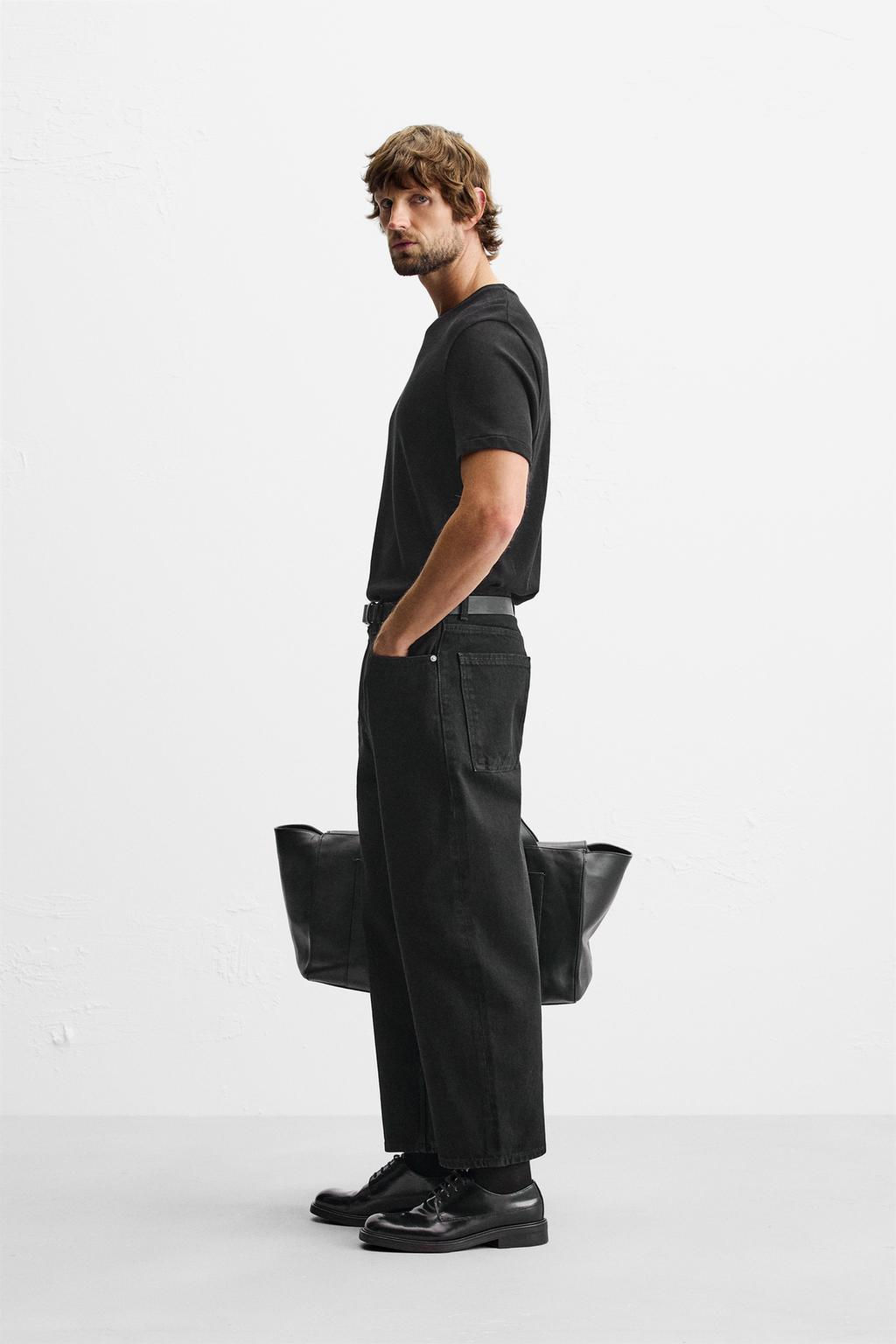 TAPERED FIT WIDE-LEG JEANS - Zara фото 4