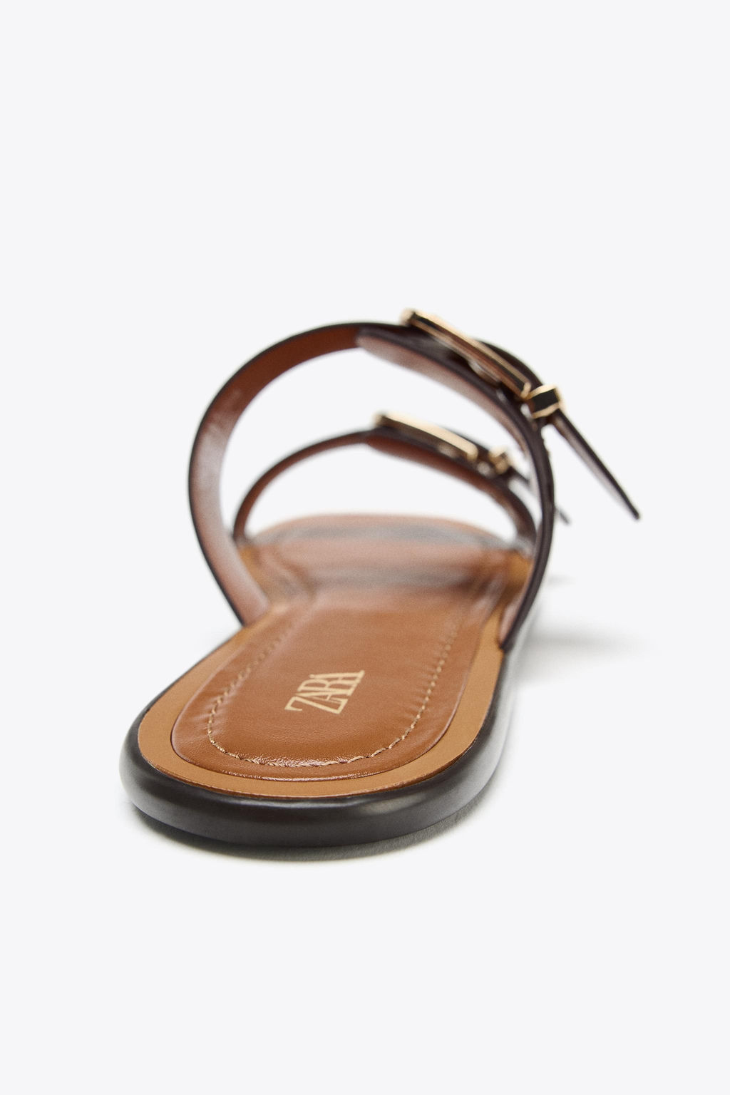 DOUBLE-STRAP BUCKLE FLAT SANDALS - Zara фото 15