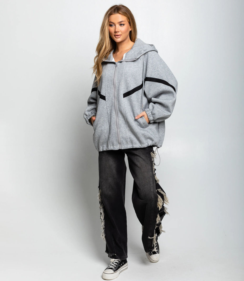 Толстовка #КТ5993, серый меланж - Dommod фото 4