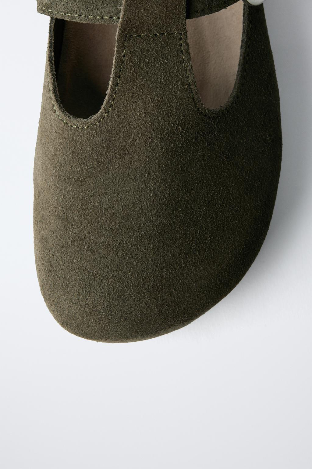 SPLIT SUEDE CLOGS - Zara фото 5