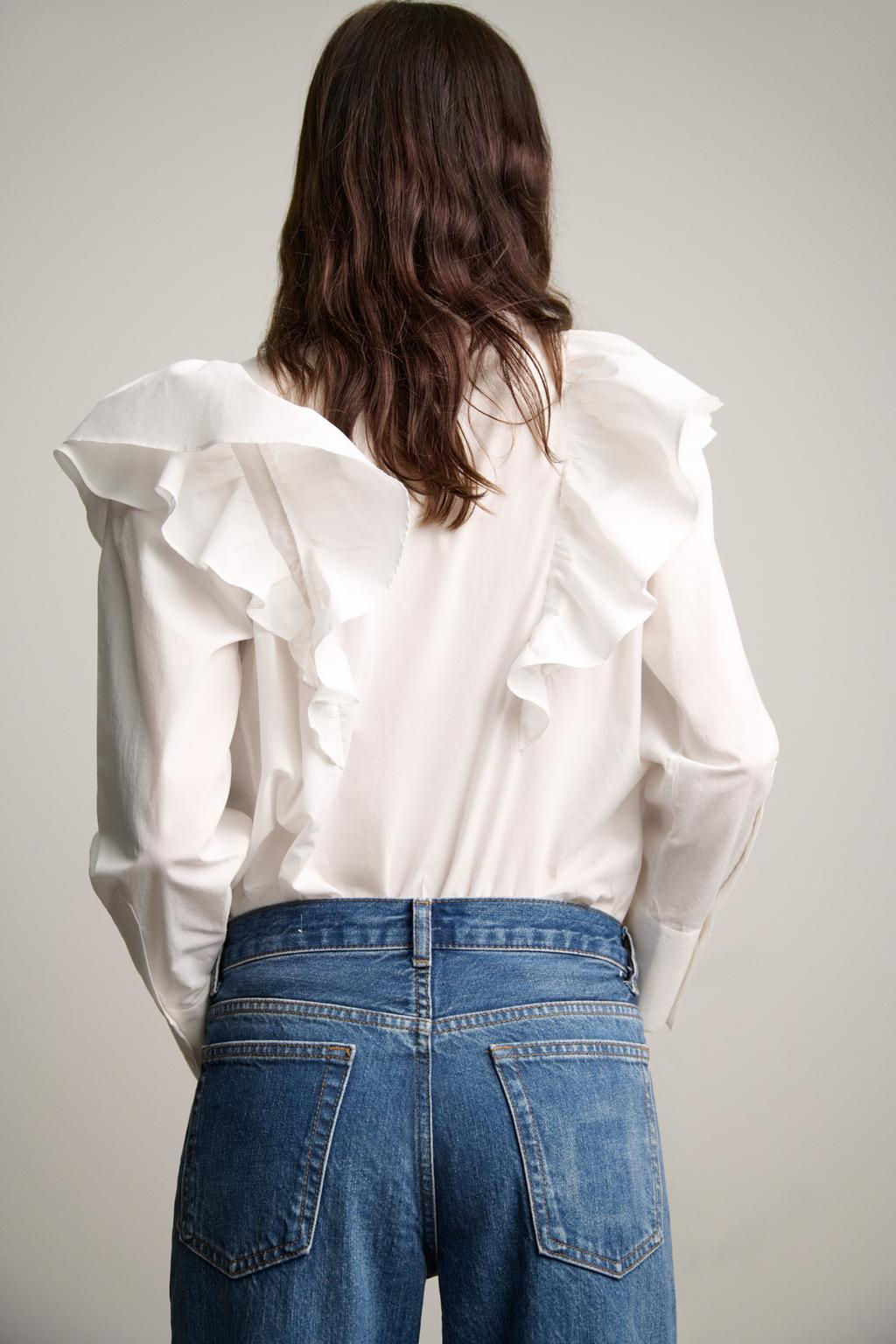 ZW COLLECTION STRAIGHT-LEG MID-RISE JEANS - Zara фото 2