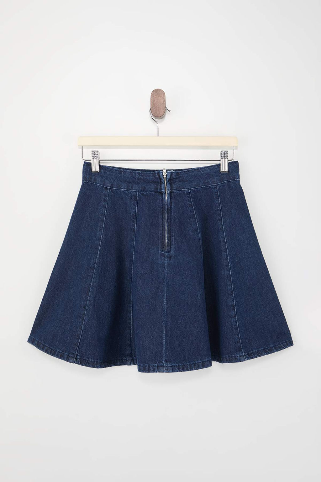 Koyu Mavi Volanl? %100 Pamuk Mini Denim Etek TWOSS26ET00068 - Trendyolmilla фото 2