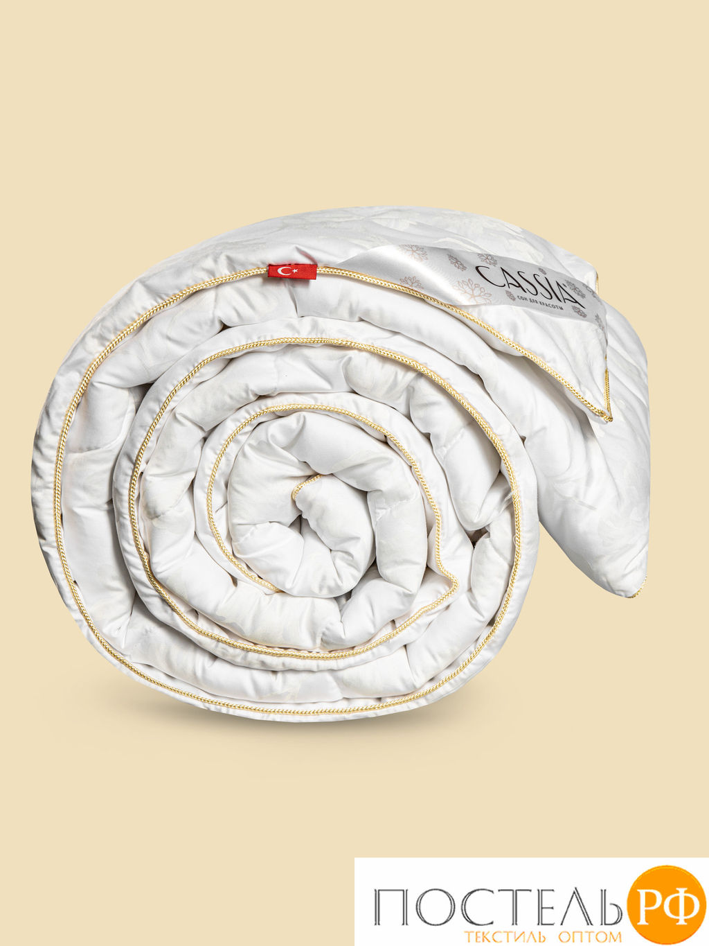 CASSIA ИРЕМ Одеяло 200х220, 1 пр., жаккард хл,виск.шелк/арт-шелк/микрогель Airsoft  фото 6