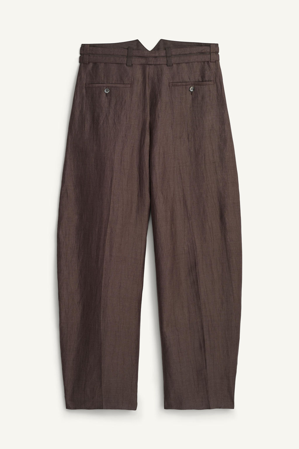 PANTAL?N WIDE FIT CINTURONES / Marr?n / Topo - Zara фото 6