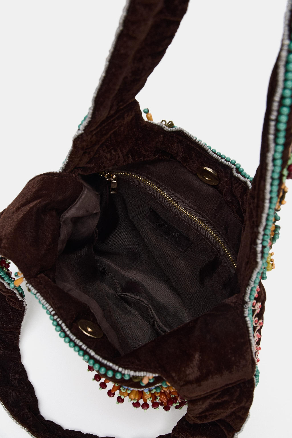 EMBROIDERED SHOULDER BAG